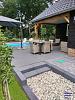 Traptrede 60x30x15 cm indus black kleurecht met facet