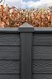 Berton© afdekpet antraciet gecoat, diamantkop 14 x 14 x 5 cm zonder uitsparing