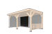 Wandmodule Type B Zweeds rabat zwart gespoten vuren 250 x 224 cm