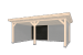 Wandmodule Type C Zweeds rabat zwart gespoten vuren 300 x 224 cm