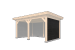 Wandmodule Type C Zweeds rabat zwart gespoten vuren 300 x 224 cm