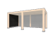 Wandmodule Type C Zweeds rabat zwart gespoten vuren 300 x 224 cm