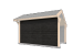 Wandmodule Type E Zweeds rabat zwart gespoten vuren 400 x 224 cm