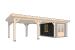 Wandmodule Type E Zweeds rabat zwart gespoten vuren 400 x 224 cm