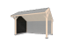 Wandmodule Type B Zweeds rabat zwart gespoten vuren 250 x 224 cm