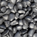 Beach Pebbles deep black 50-80 mm zak 25 kg.