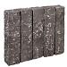 Palissade Vietn. basalt 2.0, zwart, 30x12x12 cm gekloofd