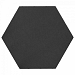 Soft comfort zeskant 60/52,5x30x4 cm nero