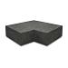 Hoekstuk traptreden 90° binnen 40x20 carbon