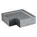 Blue Stone traptrede gezoet + anti-slip rand hoekstuk 50/35x15 cm.