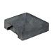 Berton©-afdekpet antraciet diamantkop 14 x 14 x 5 cm hoekmodel