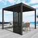 Aluminium overkapping Louvrepaneel horizontaal 300 cm antraciet