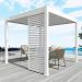 Aluminium overkapping Louvrepaneel horizontaal 400 cm wit