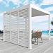 Aluminium overkapping Louvrepaneel horizontaal 300 cm wit