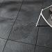 Slab 20MM Black crush tegel 75x75x2 cm.