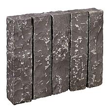 Palissade Vietn. basalt 2.0, zwart, 30x12x12 cm gekloofd