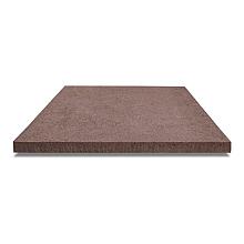 Tegel zonder facet, gewapend  100x100x5 roodbruin