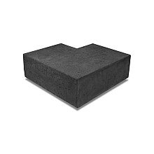 Hoekstuk traptreden 90° buiten 37x15 carbon
