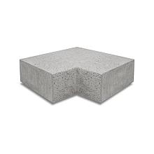 Hoekstuk traptreden 90° binnen 37x15 grijs