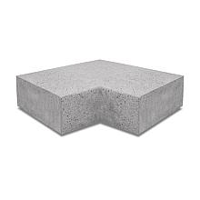 Hoekstuk traptreden 90° binnen 40x20 grijs