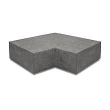 Hoekstuk traptreden 90° binnen 40x20 antraciet