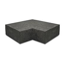 Hoekstuk traptreden 90° binnen 40x20 carbon