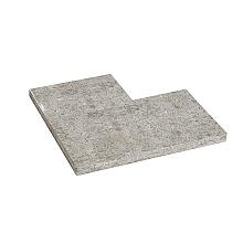 Blue Stone strook gevlamd & geborsteld 30 cm breed hoekstuk 50/30x3 cm.