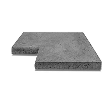 Zwembadrand hoekstuk 90° 100x 40x5 antraciet