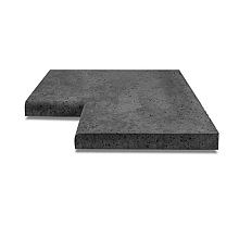Zwembadrand hoekstuk 90° 100x 40x5 carbon