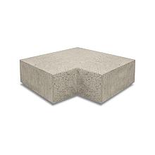 Hoekstuk traptreden 90° binnen 37x15 greige