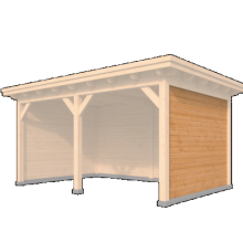 Wandmodule Type C zweeds rabat Red Class Wood 300 x 224 cm