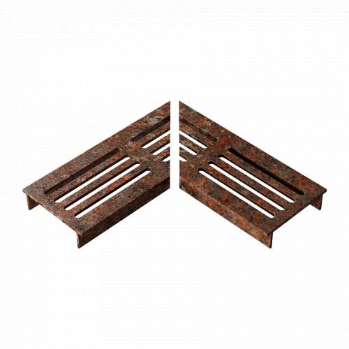Ultra drain cortenline straight rooster l-hoek