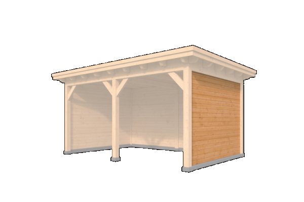 Wandmodule Type C zweeds rabat Red Class Wood 300 x 224 cm