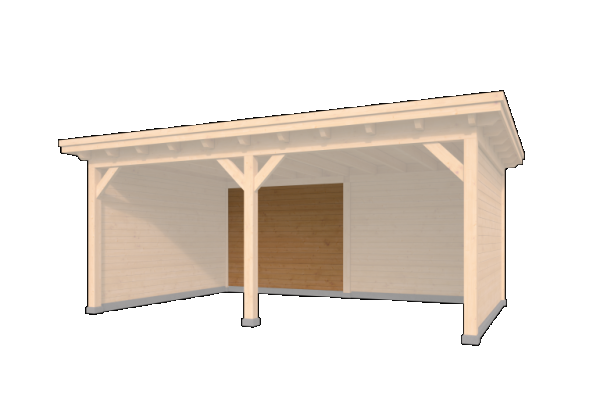 Wandmodule Type B zweeds rabat Red Class Wood 250 x 224 cm