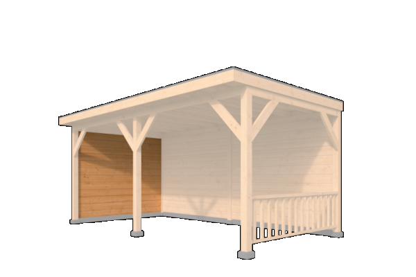 Wandmodule Type C zweeds rabat Red Class Wood 300 x 224 cm