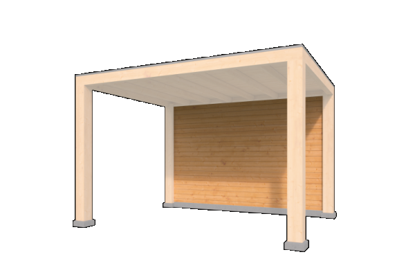 Wandmodule Type D & E zweeds rabat Red Class Wood 350/400 x 224 cm