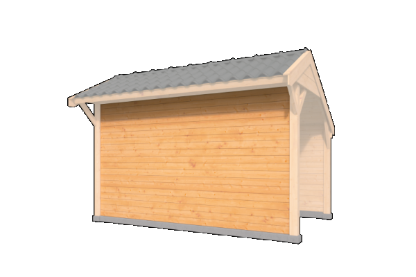 Wandmodule Type D & E zweeds rabat Red Class Wood 350/400 x 224 cm