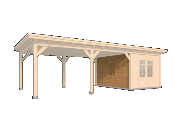 Wandmodule Type D & E zweeds rabat Red Class Wood 350/400 x 224 cm