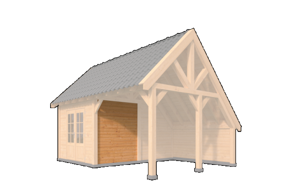 Wandmodule Type B zweeds rabat Red Class Wood 250 x 224 cm